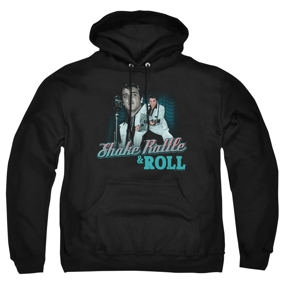 Elvis Presley - Shake Rattle & Roll - Adult Pull-over Hoodie - Black