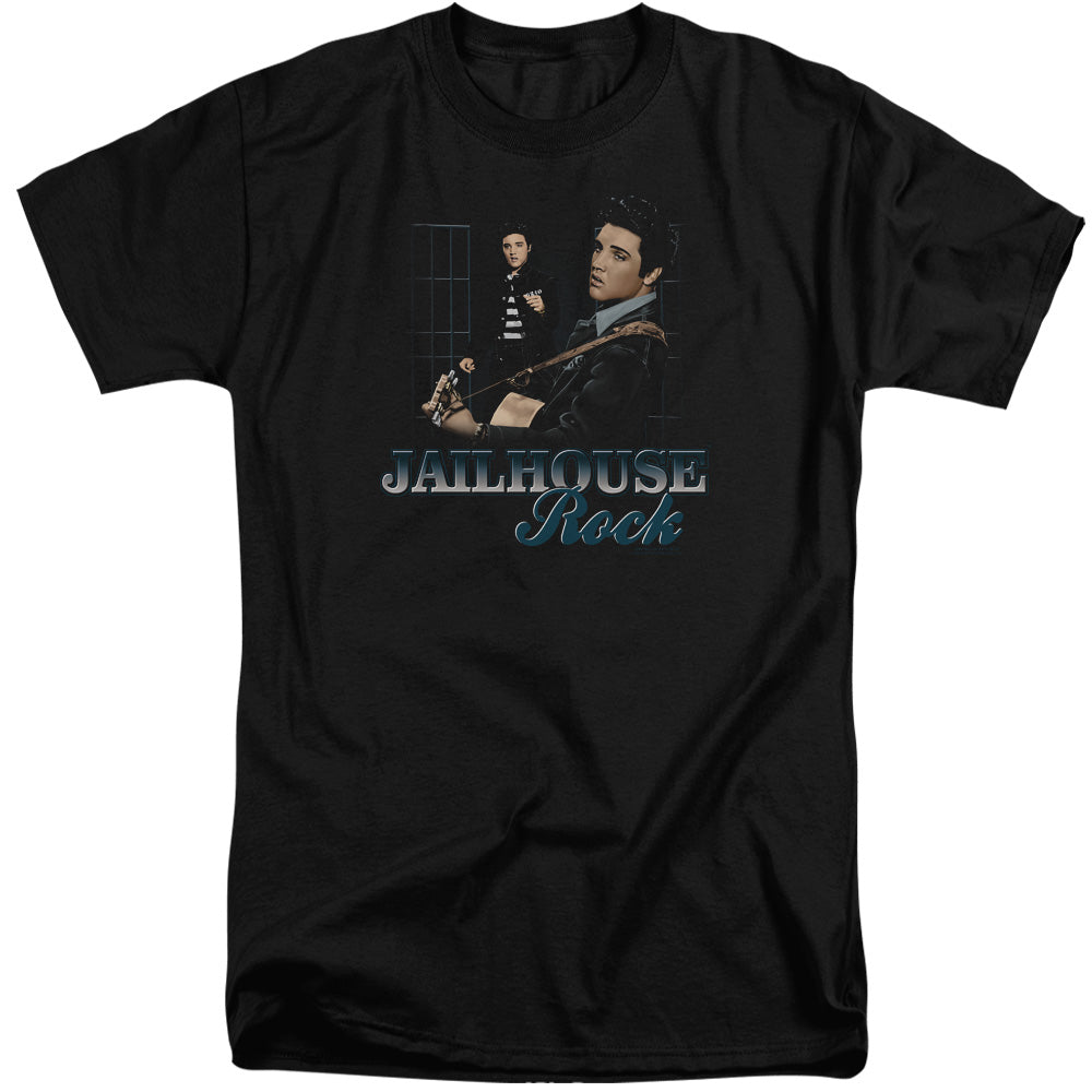 Elvis Presley - Jailhouse Rock - Short Sleeve Adult Tall - Black T-shirt