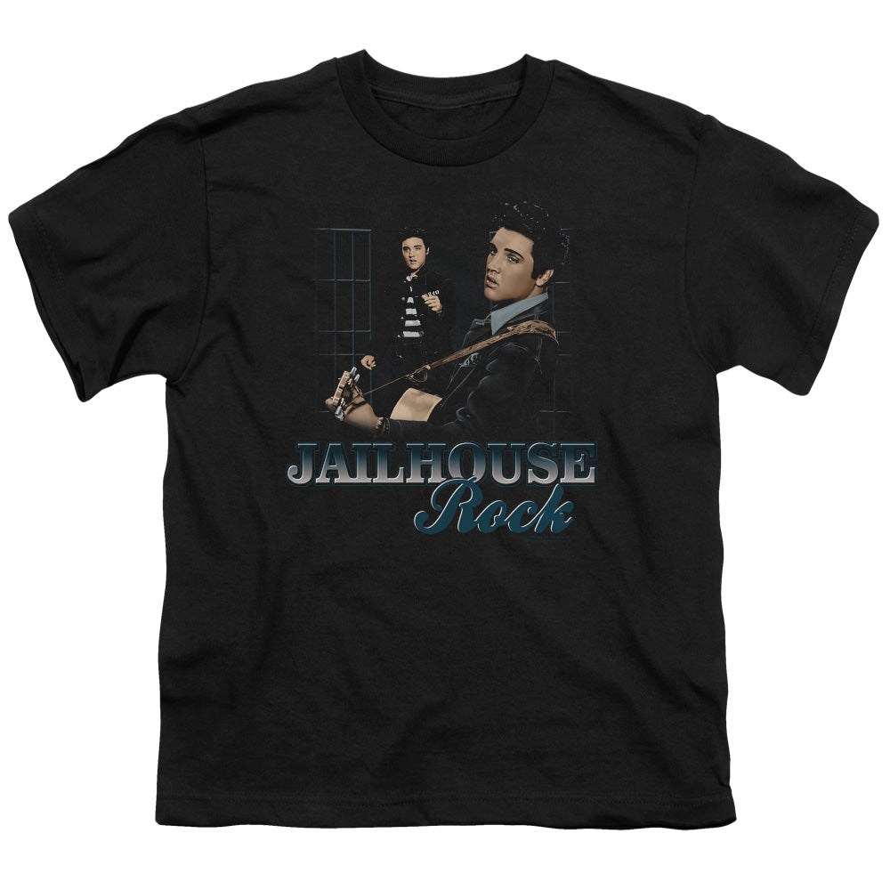 Elvis Presley - Jailhouse Rock - Short Sleeve Youth 18/1 - Black T-shirt