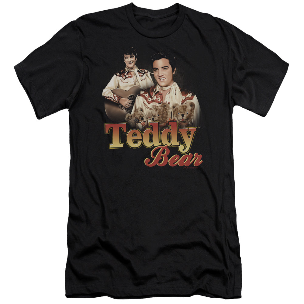 Elvis Presley - Teddy Bear-premuim Canvas Adult Slim Fit 30/1 - Black