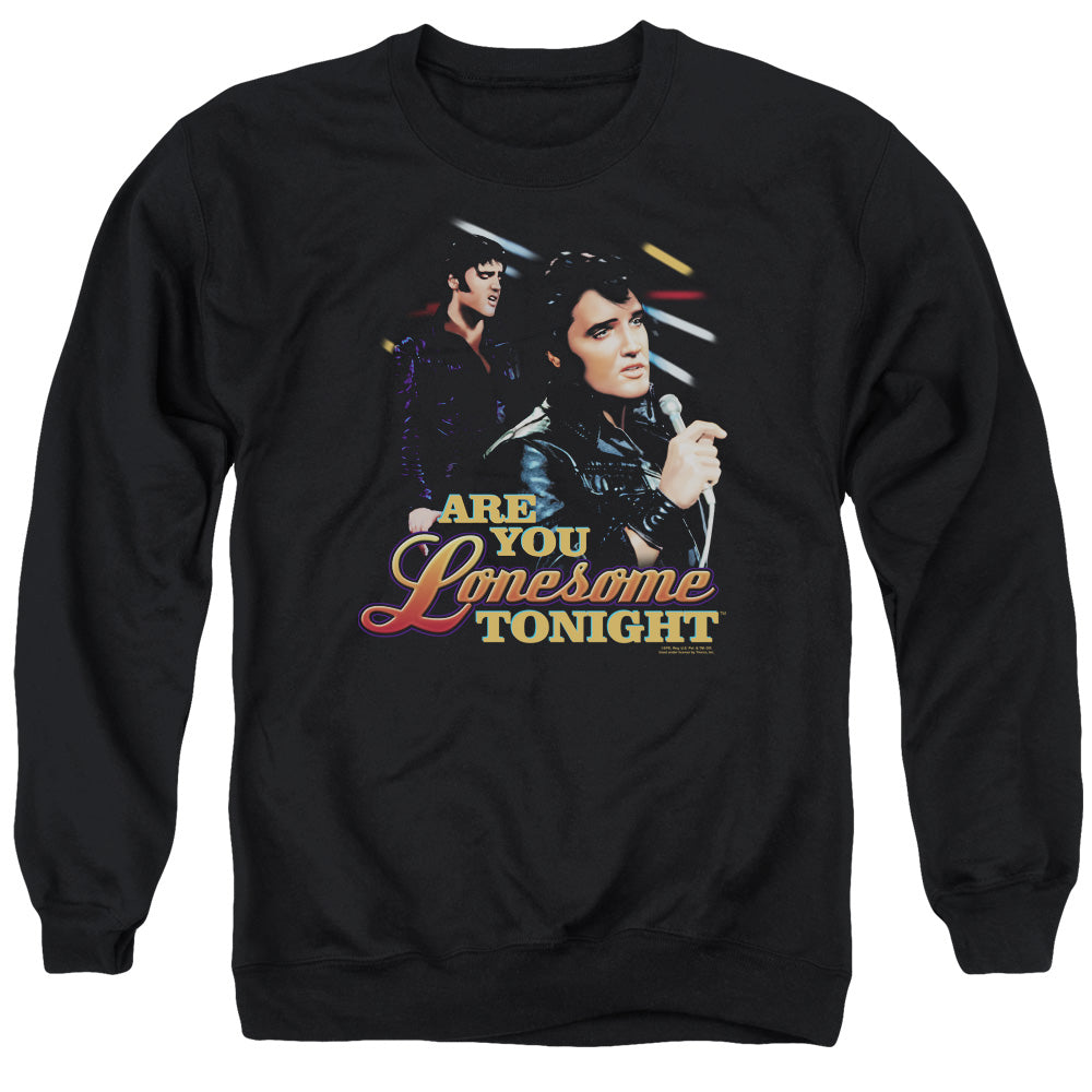 Elvis Presley - Are You Lonesome - Adult Crewneck Sweatshirt - Black