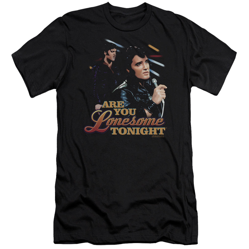 Elvis Presley - Are You Lonesome-premuim Canvas Adult Slim Fit 30/1 - Black