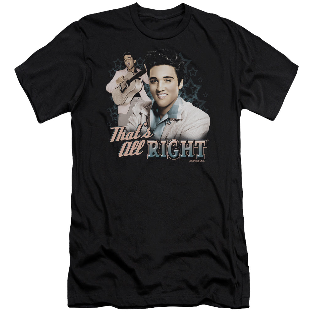 Elvis Presley - Thats All Right-premuim Canvas Adult Slim Fit 30/1 - Black