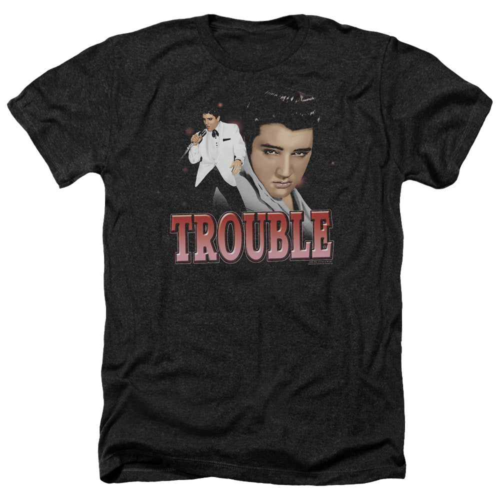 Elvis Presley - Trouble - Adult Heather-black