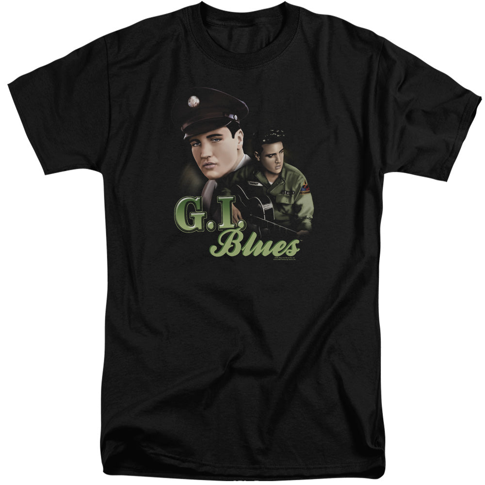 Elvis Presley - G I Blues - Short Sleeve Adult Tall - Black T-shirt