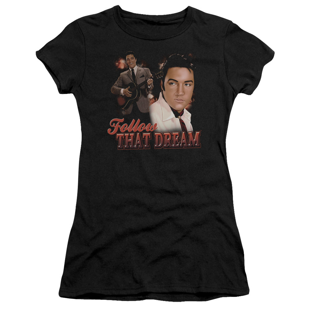 Elvis Presley - Follow That Dream - Short Sleeve Junior Sheer - Black T-shirt