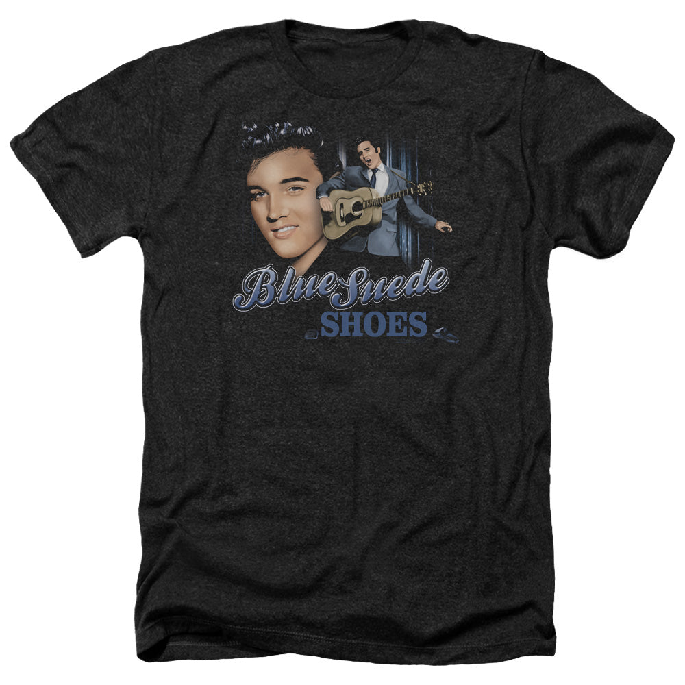 Elvis Presley - Blue Suede Shoes - Adult Heather-black