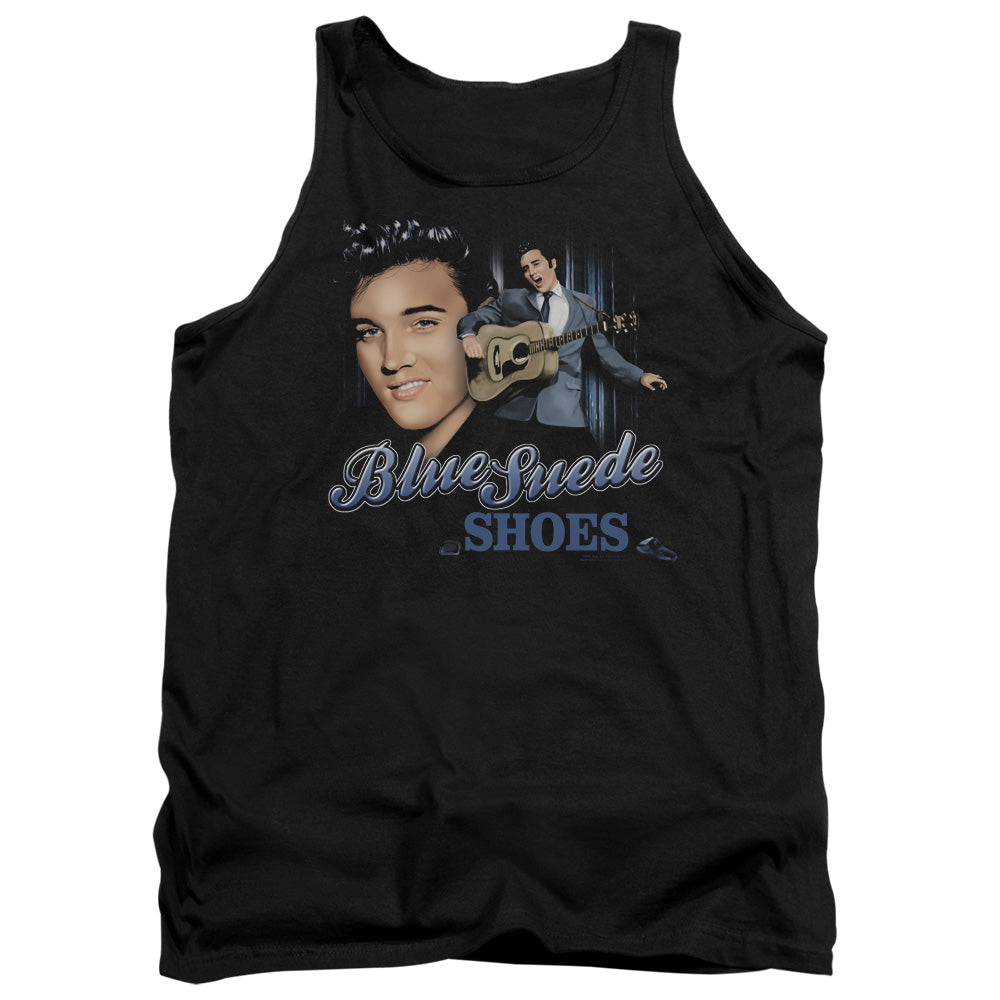 Elvis Presley - Blue Suede Shoes - Adult Tank - Black