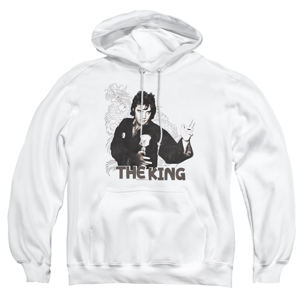 Elvis Presley - Fighting King - Adult Pull-over Hoodie - White