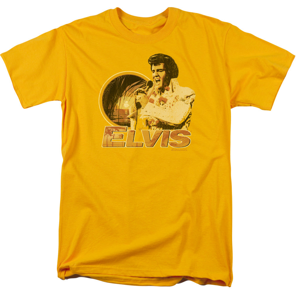 Elvis Presley - Singing Hawaii Style - Short Sleeve Adult 18/1 - Gold T-shirt