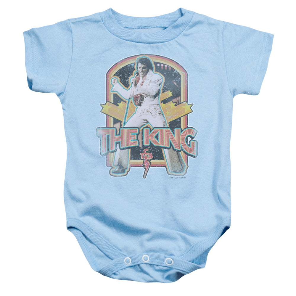 Elvis Presley - Distressed King-infant Snapsuit - Light Blue