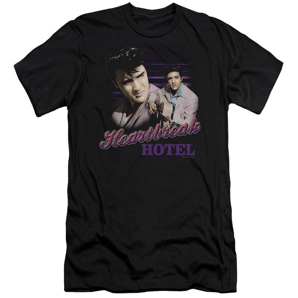 ELVIS PRESLEY HEARTBREAK HOTEL - S/S ADULT 30/1 - BLACK T-Shirt
