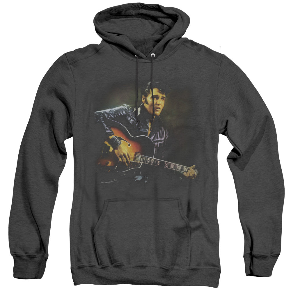 Elvis Presley 1968 - Adult Heather Hoodie - Black