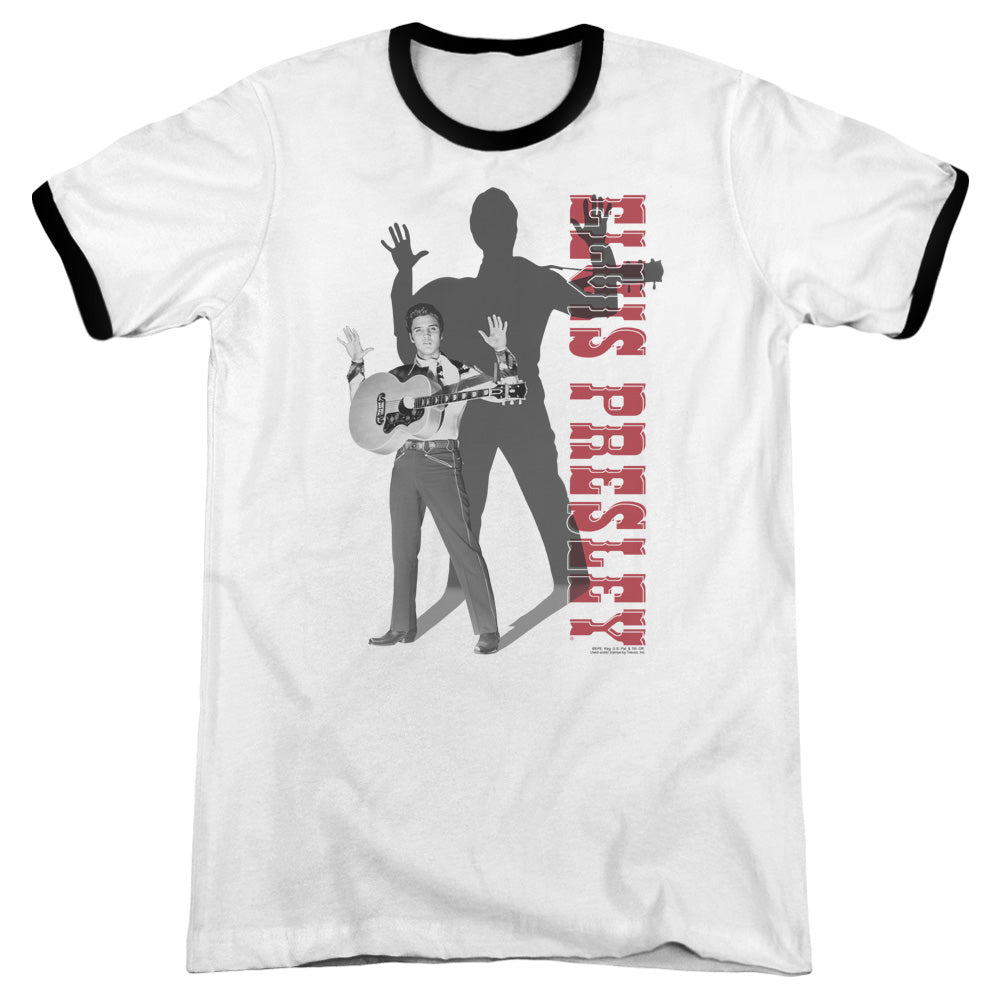 Elvis Presley - Look No Hands - Adult Ringer - White/black