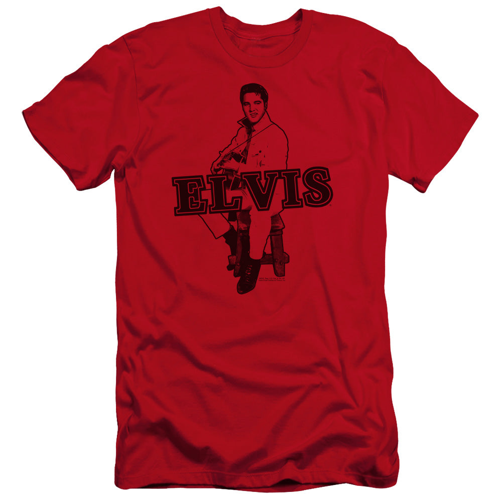 Elvis Presley - Jamming-premuim Canvas Adult Slim Fit 30/1 - Red