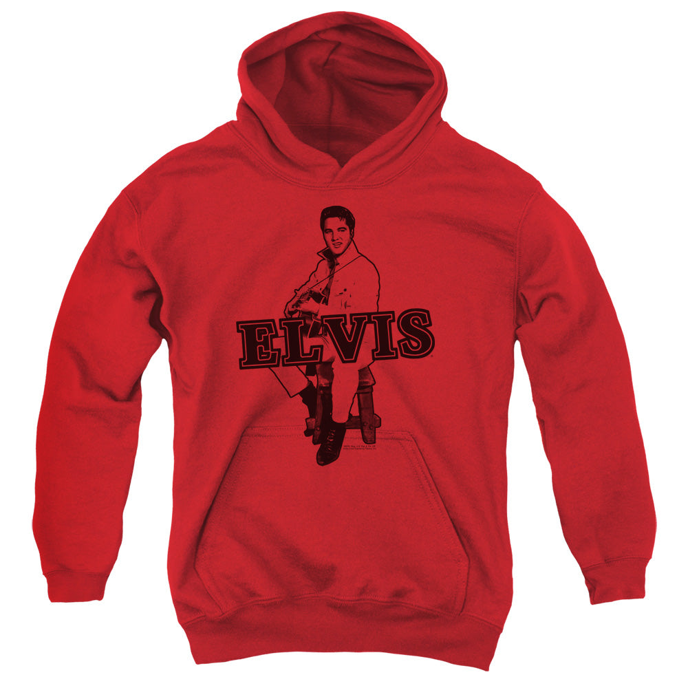 Elvis Presley - Jamming - Youth Pull-over Hoodie - Red