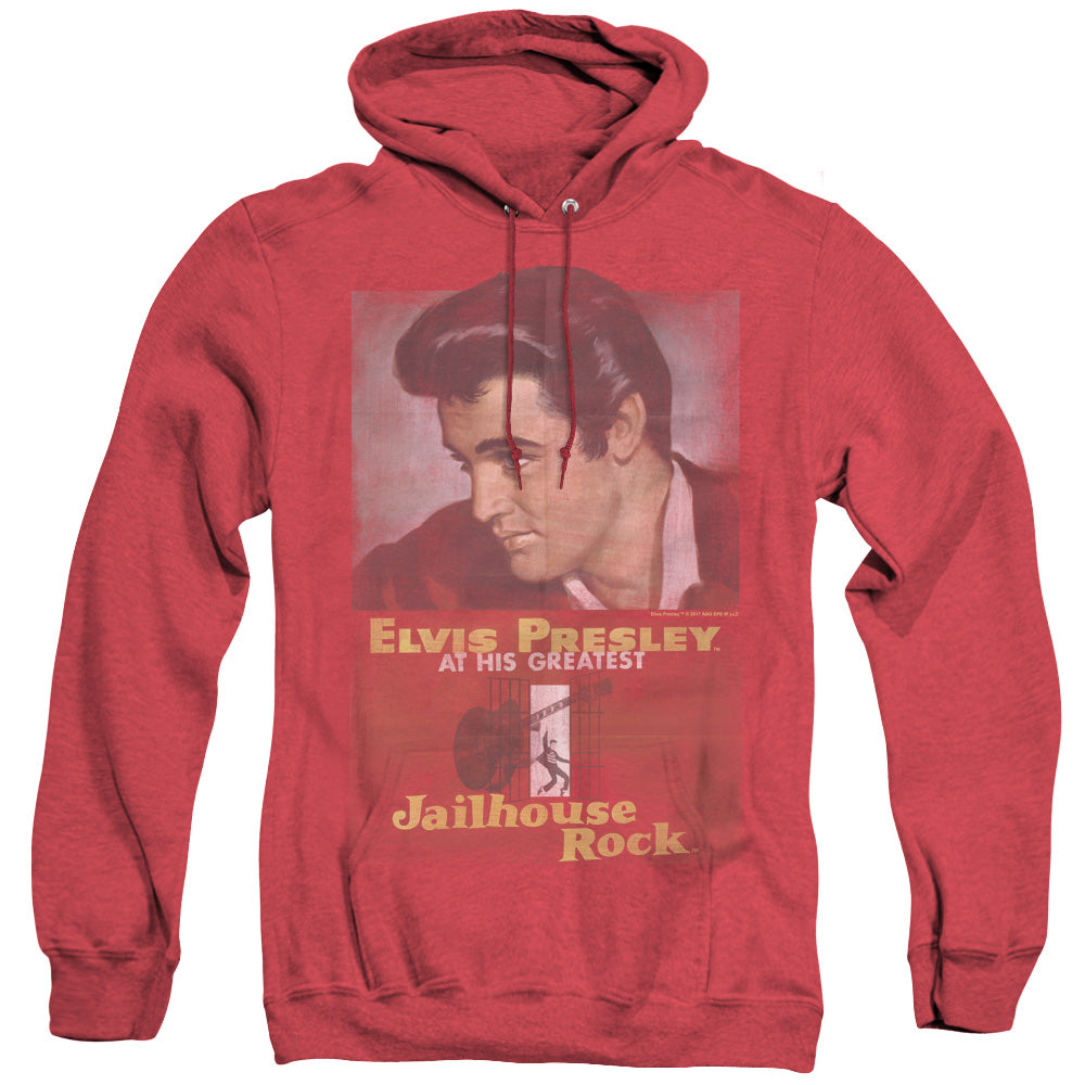 Elvis Presley - Jailhouse Rock Poster - Adult Heather Hoodie - Red