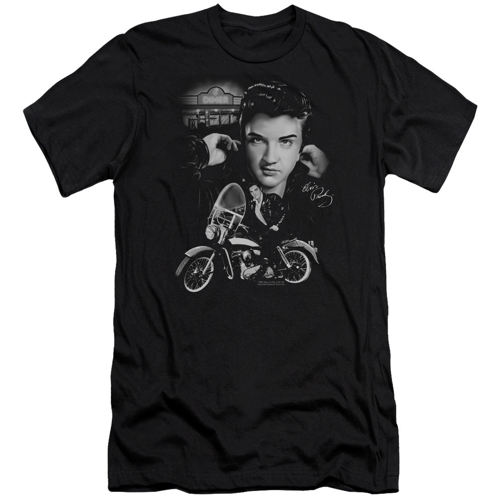 Elvis Presley - The King Rides Again - Short Sleeve Adult 30/1 - Black T-shirt