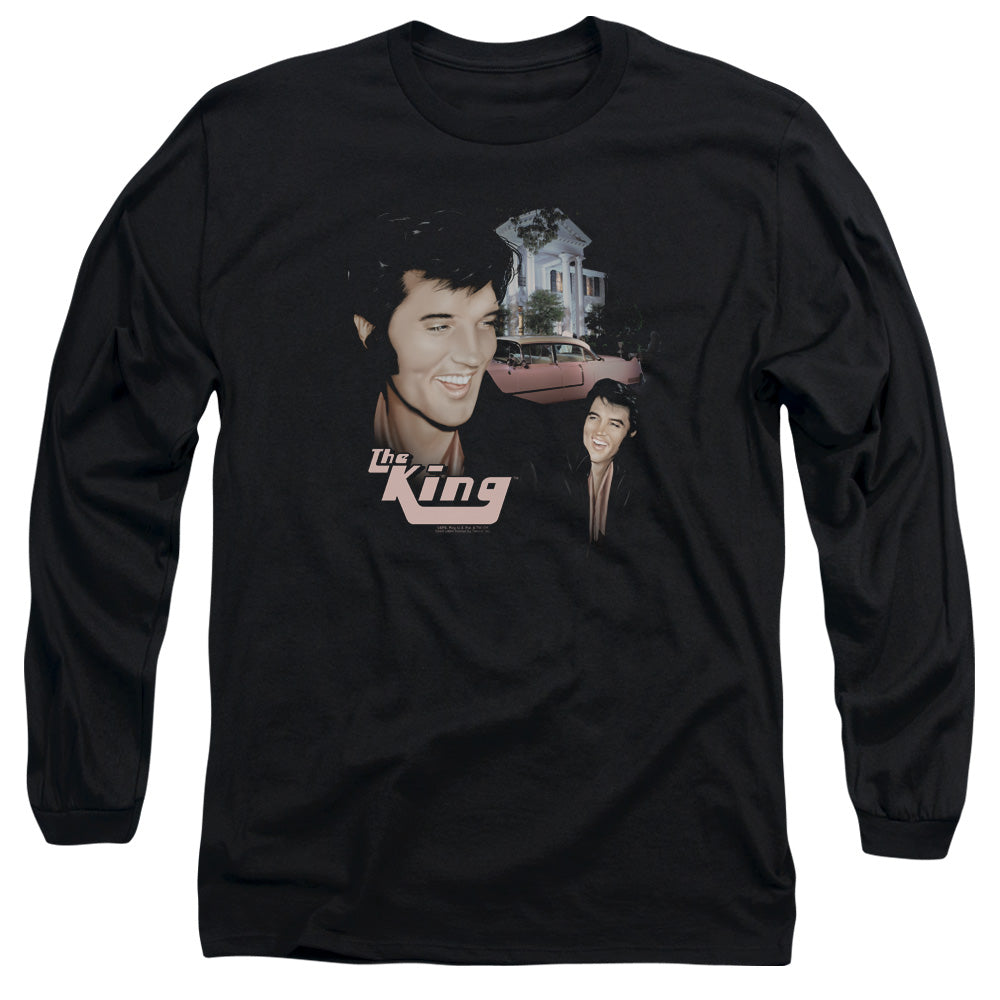 Elvis Presley - Home Sweet Home - Long Sleeve Adult 18/1 - Black T-shirt