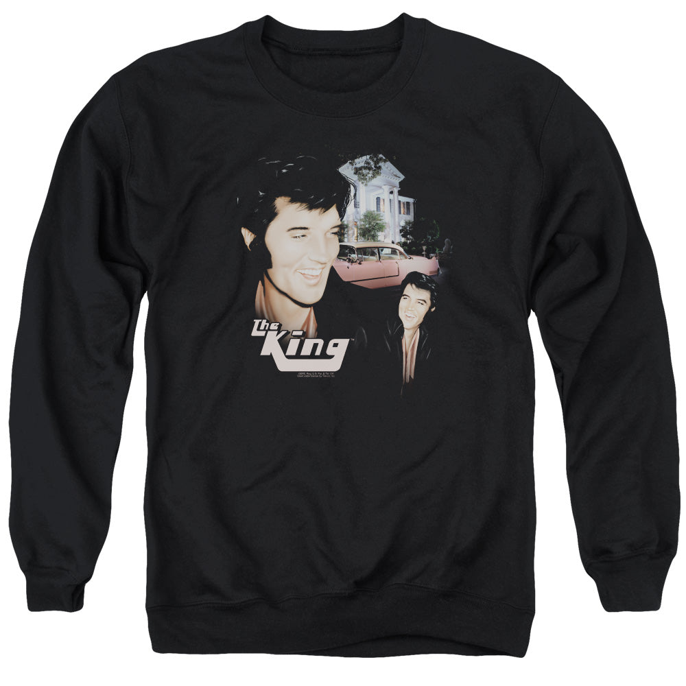 Elvis Presley - Home Sweet Home - Adult Crewneck Sweatshirt - Black