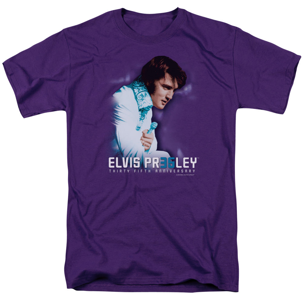 Elvis Presley - 35th Anniversary 2 - Short Sleeve Adult 18/1 - Purple T-shirt