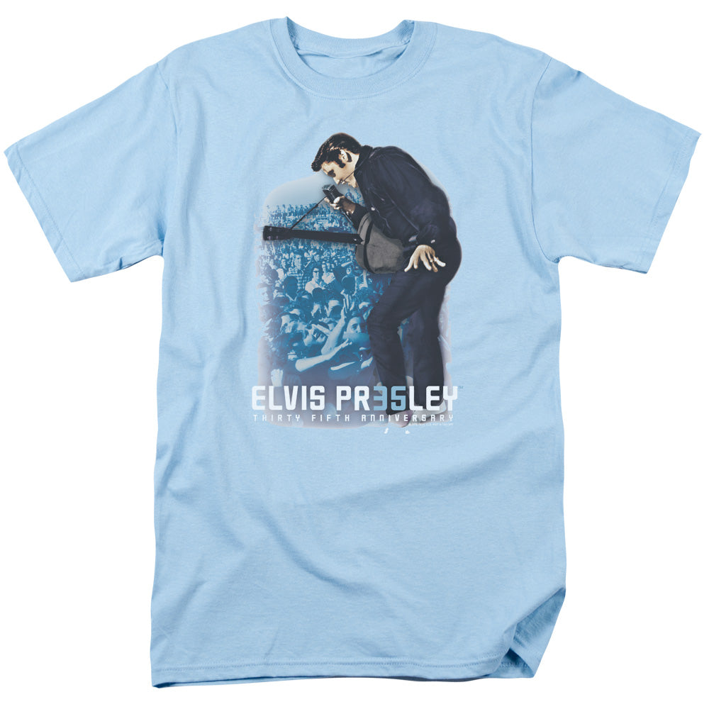 Elvis Presley - 35th Anniversary 3 - Short Sleeve Adult 18/1 - Light Blue T-shirt