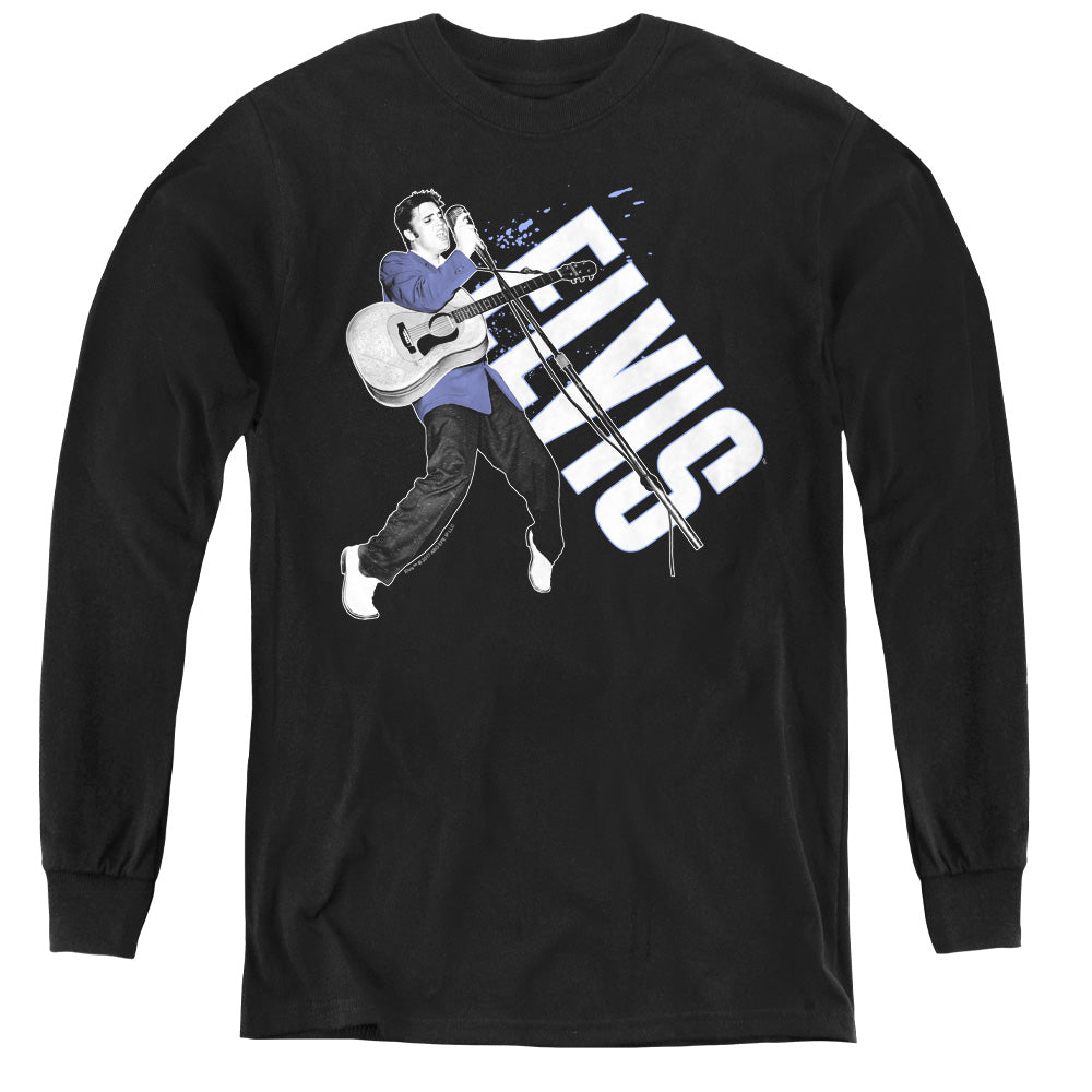 Elvis Presley - On His Toes - Youth Long Sleeve Tee - Black