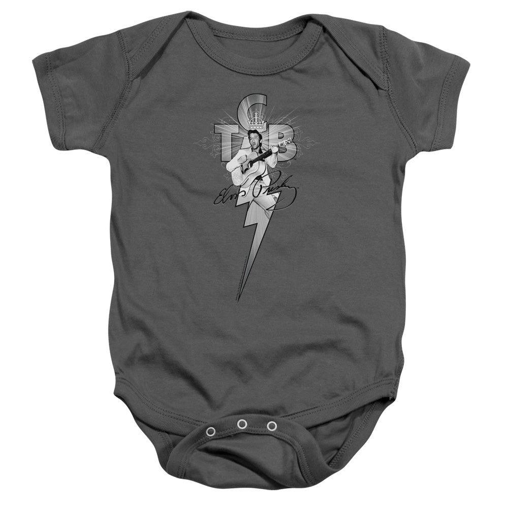 Elvis Presley - Tcb Ornate-infant Snapsuit - Charcoal