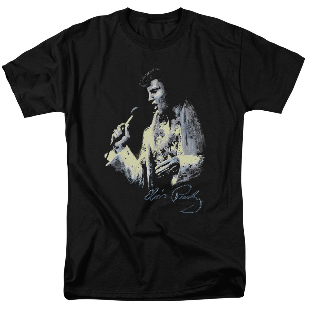 Elvis Presley - Painted King - Short Sleeve Adult 18/1 - Black T-shirt
