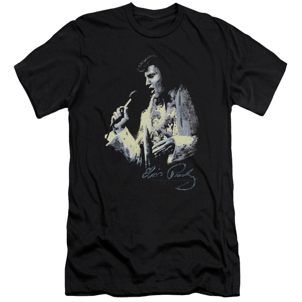 Elvis Presley - Painted King-premuim Canvas Adult Slim Fit 30/1 - Black