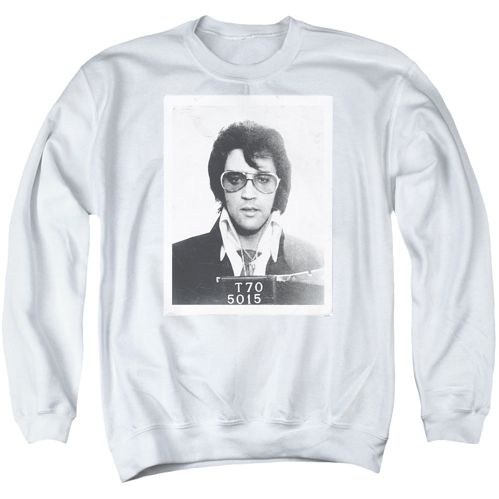 Elvis Presley Framed - Adult Crewneck Sweatshirt - White