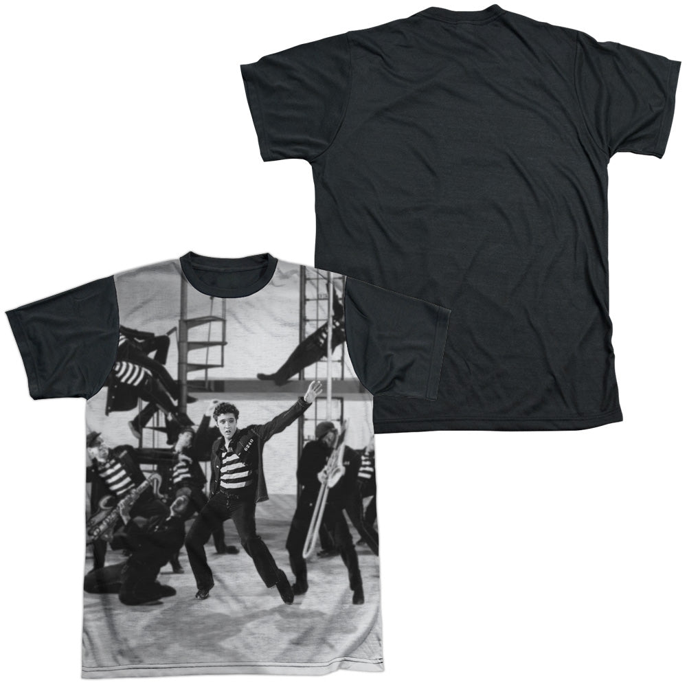 Elvis Presley - Jubilant Felons - Short Sleeve Adult White Front Black Back - White T-shirt