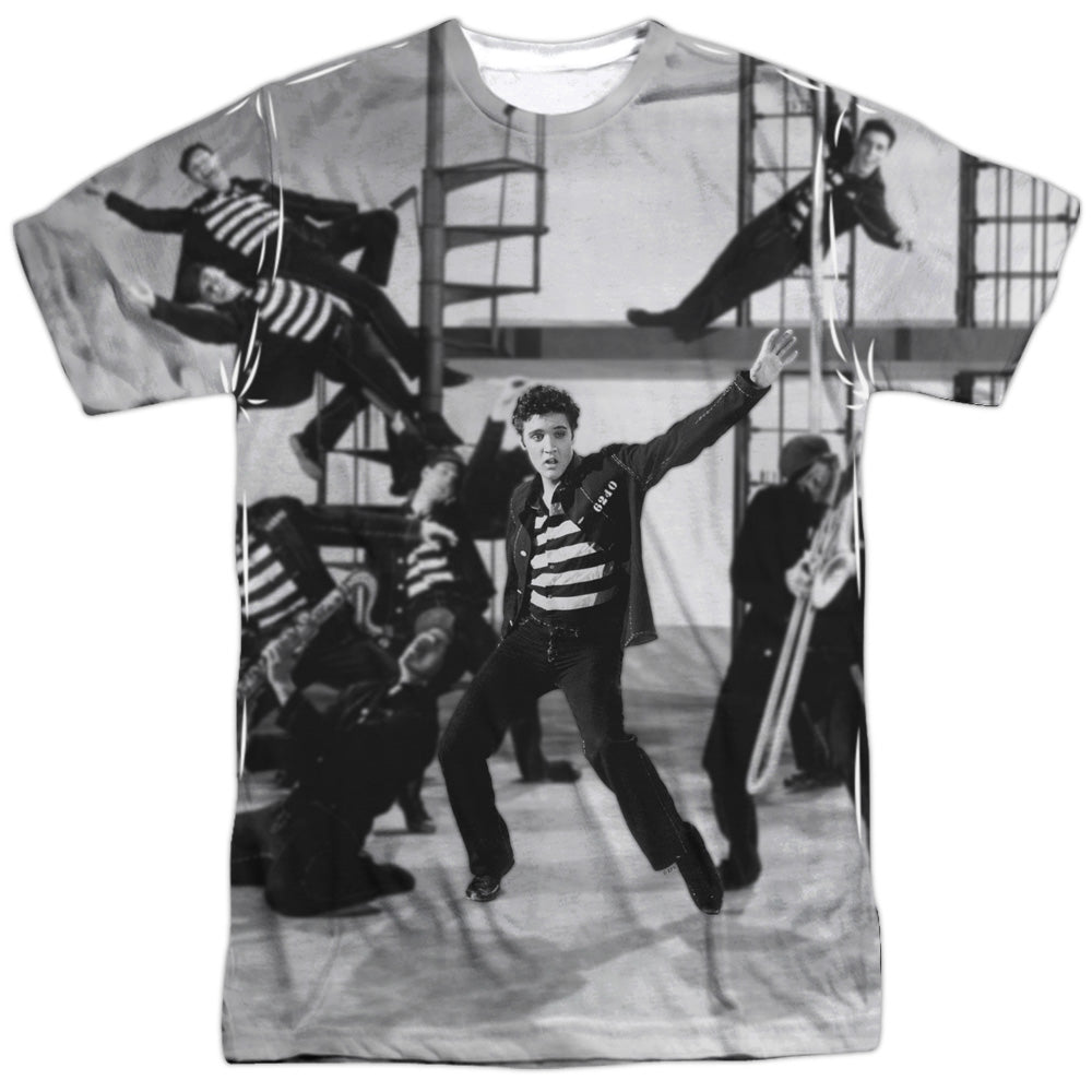 Elvis Presley - Jubilant Felons - Short Sleeve Adult 100% Poly Crew - White T-shirt