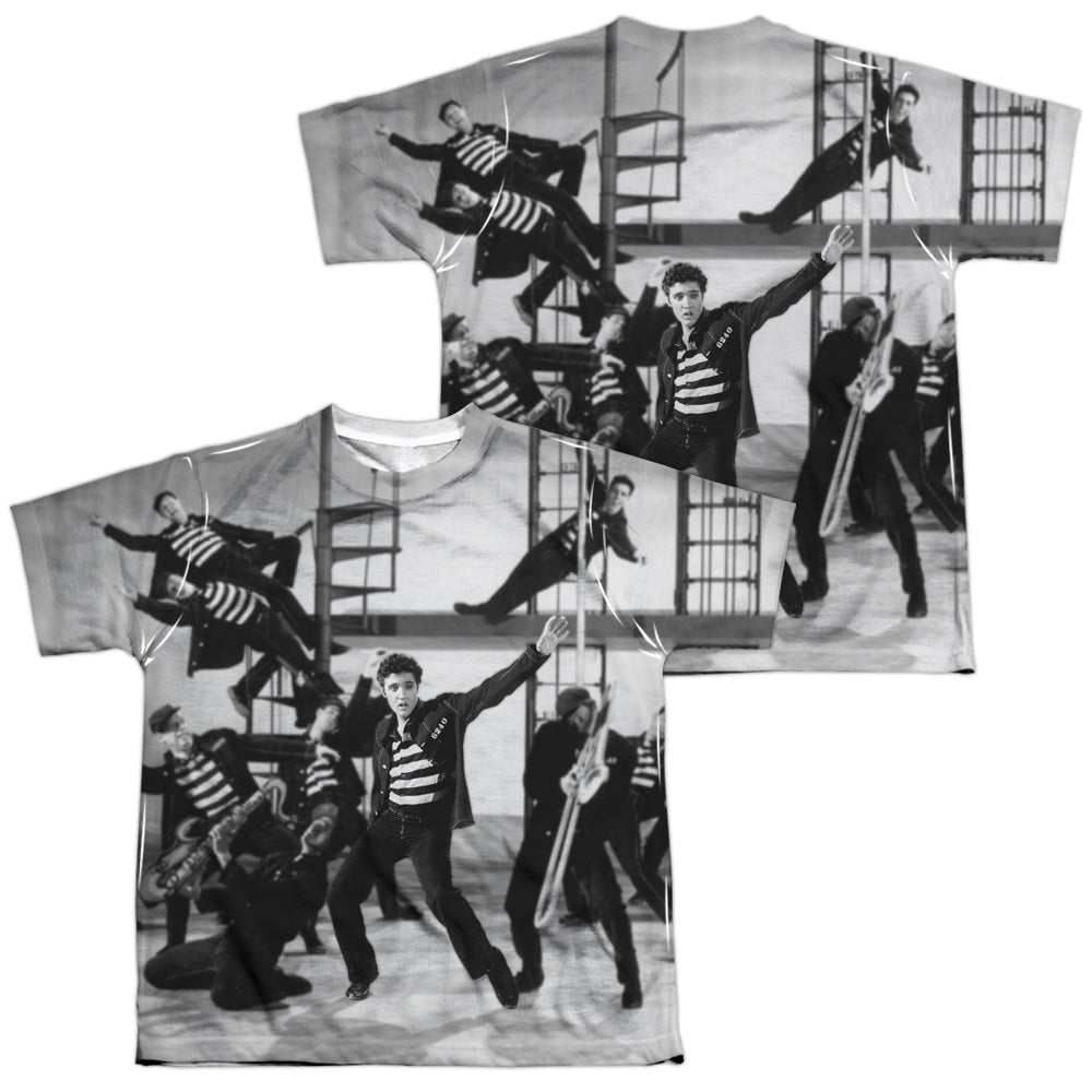 Elvis Presley - Jubilant Felons - Short Sleeve Youth Poly Crew - White T-shirt