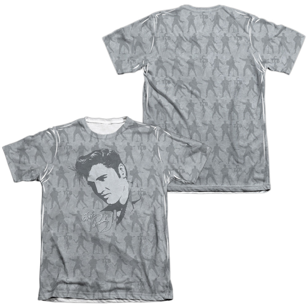 Elvis Presley - Down To Business (Front/back Print) - Adult 35/35 Poly/cotton Short Sleeve Tee - White T-shirt