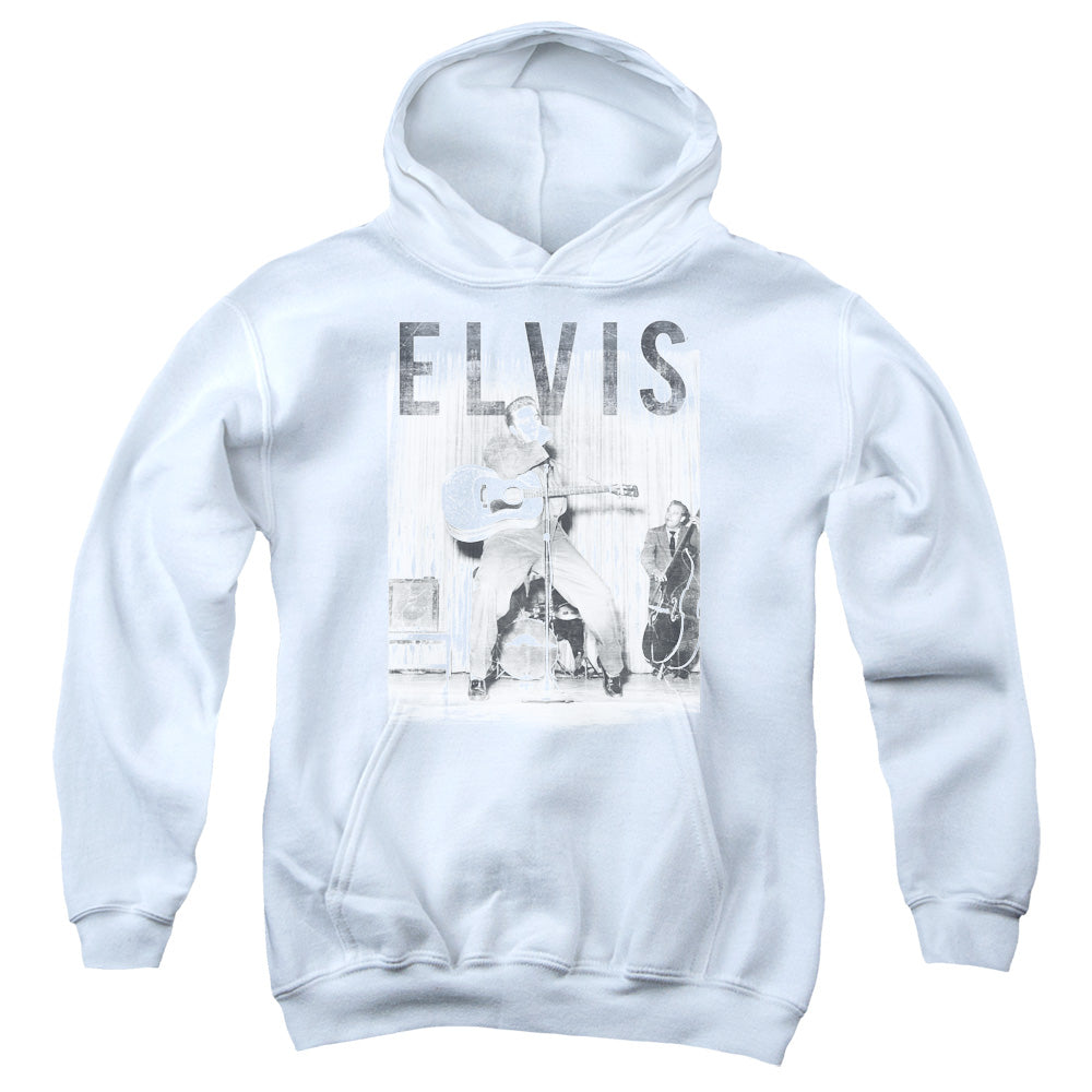 Elvis Presley - With The Band - Youth Pull-over Hoodie - White