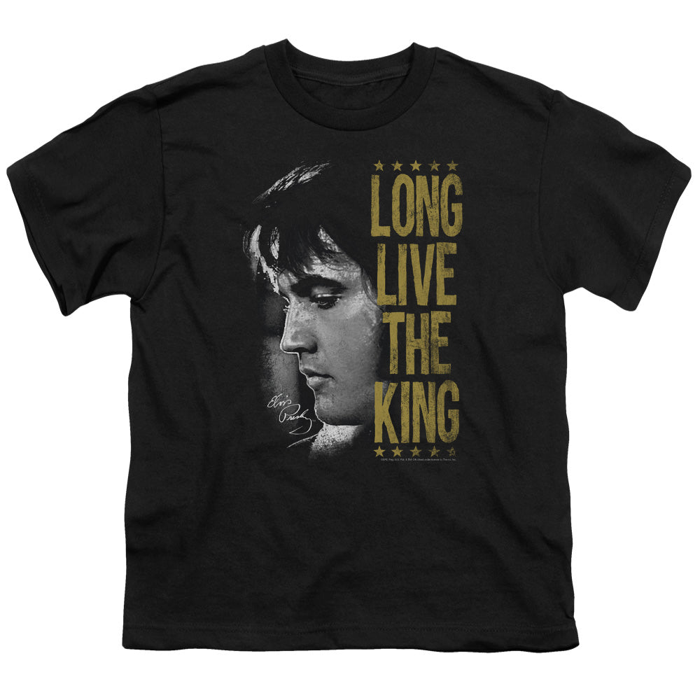 Elvis Presley - Long Live The King - Short Sleeve Youth 18/1 - Black T-shirt