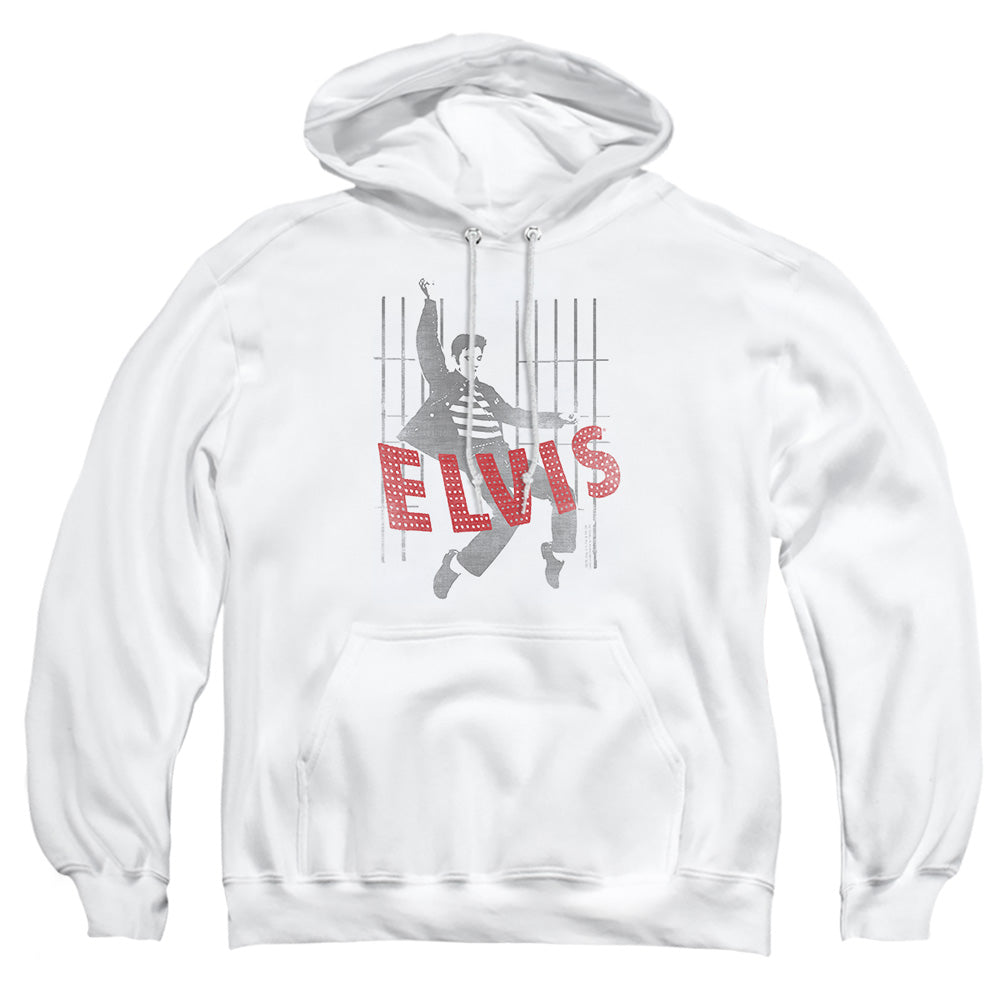 Elvis Presley - Iconic Pose - Adult Pull-over Hoodie - White