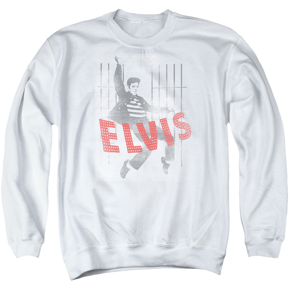 Elvis Presley - Iconic Pose - Adult Crewneck Sweatshirt - White