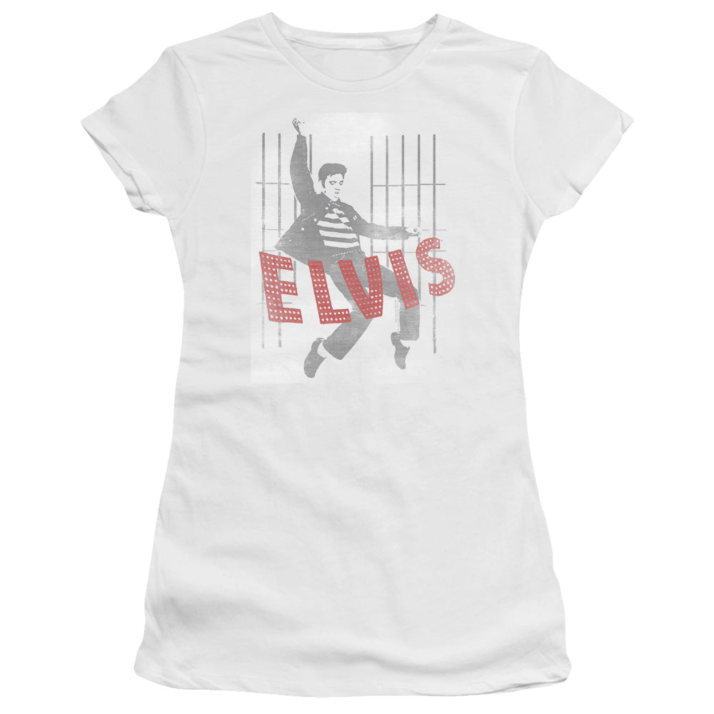 Elvis Presley - Iconic Pose - Short Sleeve Junior Sheer - White T-shirt