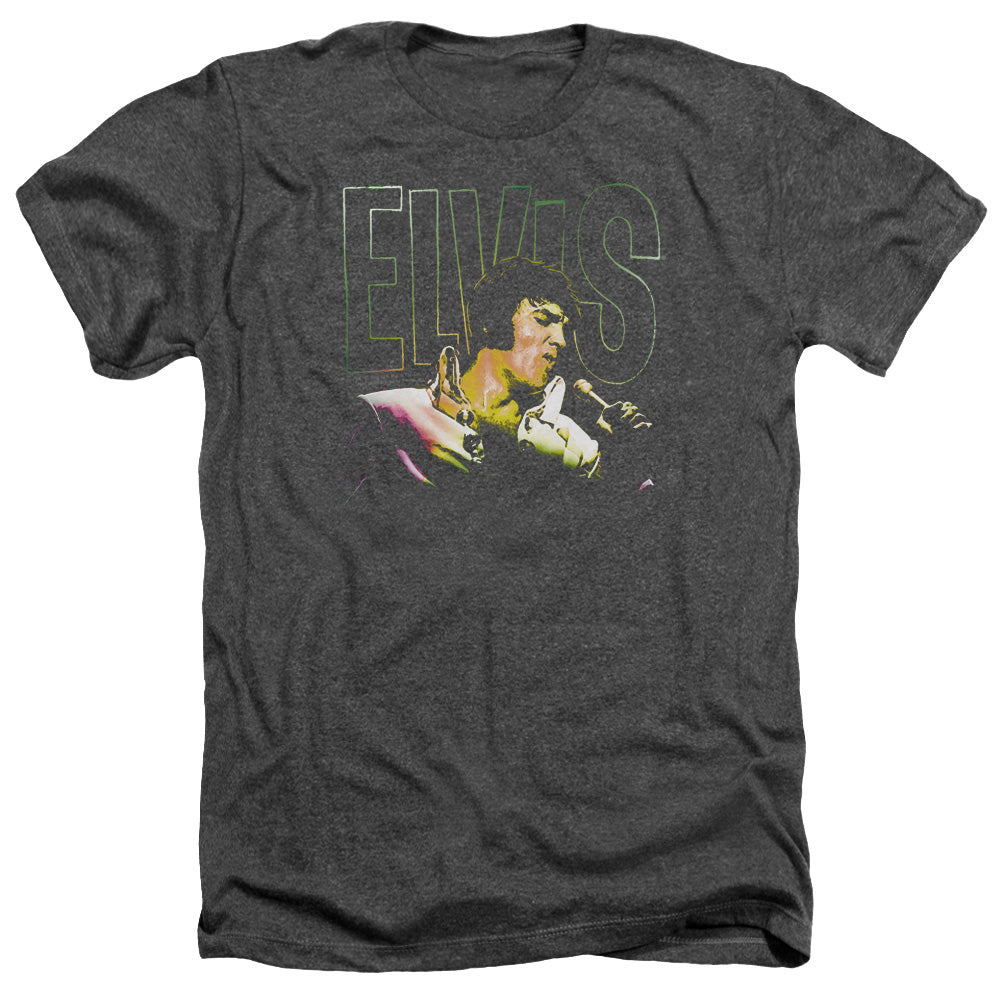 Elvis Presley - Multicolored - Adult Heather - Charcoal