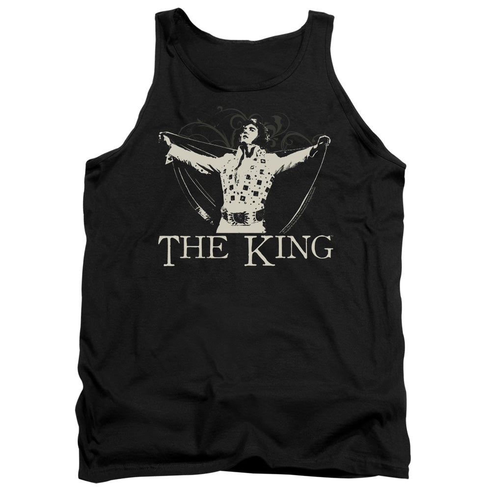 Elvis Presley - Ornate King - Adult Tank - Black