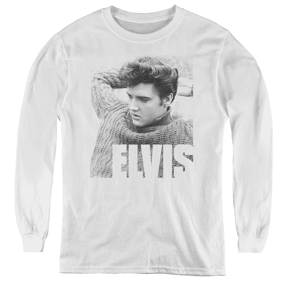 Elvis Presley - Relaxing - Youth Long Sleeve Tee - White