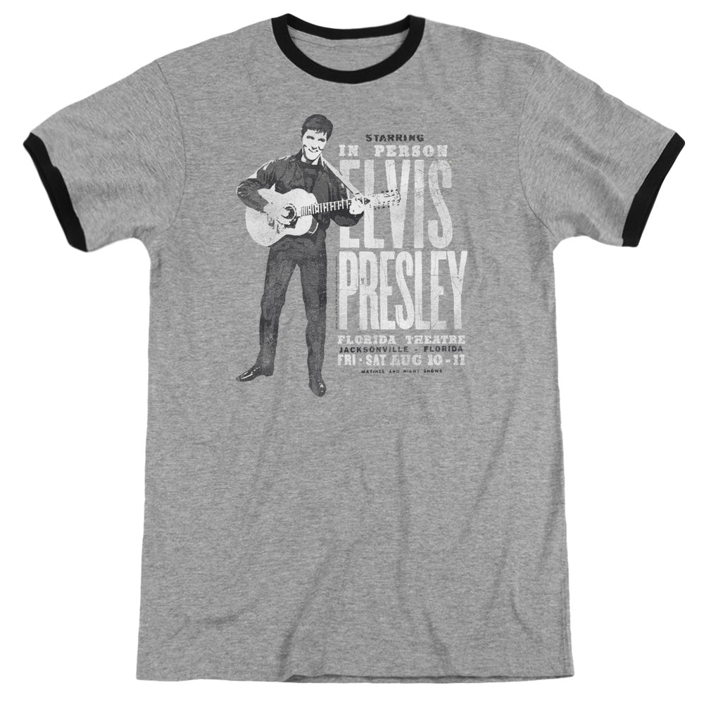 Elvis Presley - In Person - Adult Ringer - Heather/black