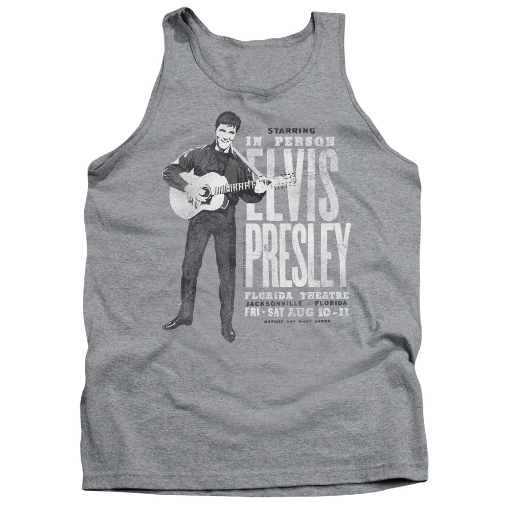 Elvis Presley - In Person - Adult Tank - Athletic Heather