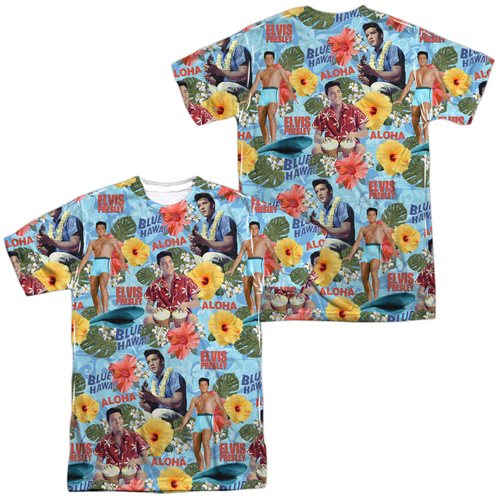 Elvis Presley - Surfs Up - Short Sleeve Adult 100% Poly Crew- White T-shirt