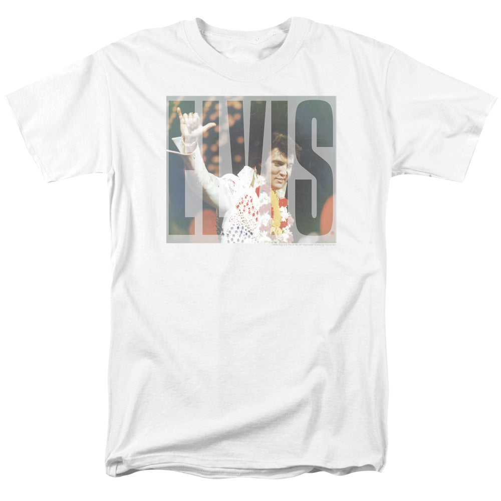 Elvis Presley - Aloha Knockout - Short Sleeve Adult 18/1 - White T-shirt