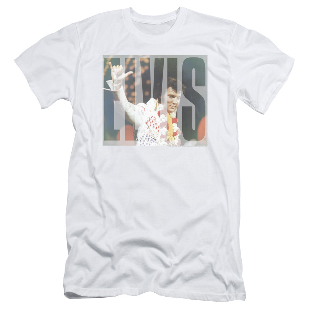 Elvis Presley - Aloha Knockout - Short Sleeve Adult 30/1 - White T-shirt