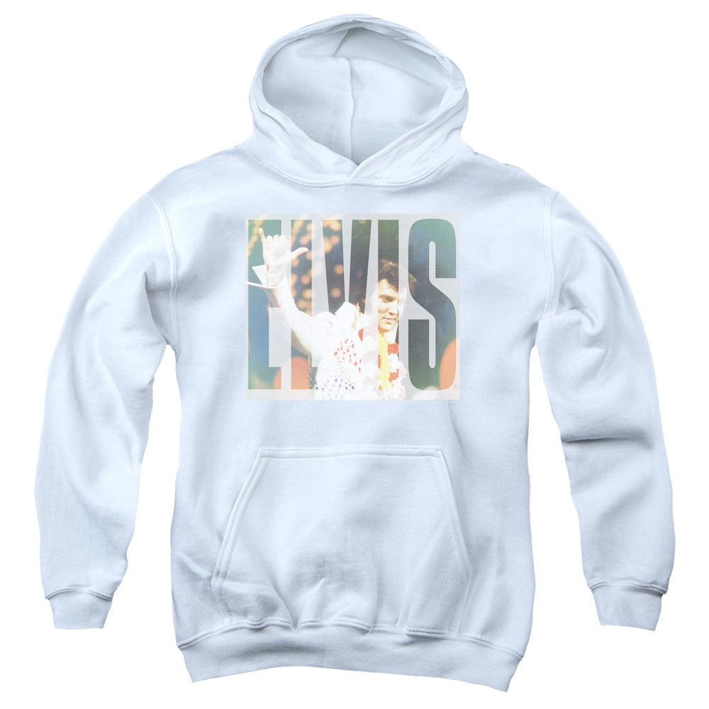 Elvis Presley Aloha Knockout-youth Pull-over Hoodie - White