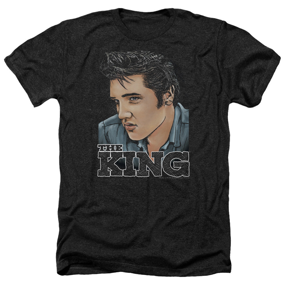 Elvis Presley - Graphic King - Adult Heather-black